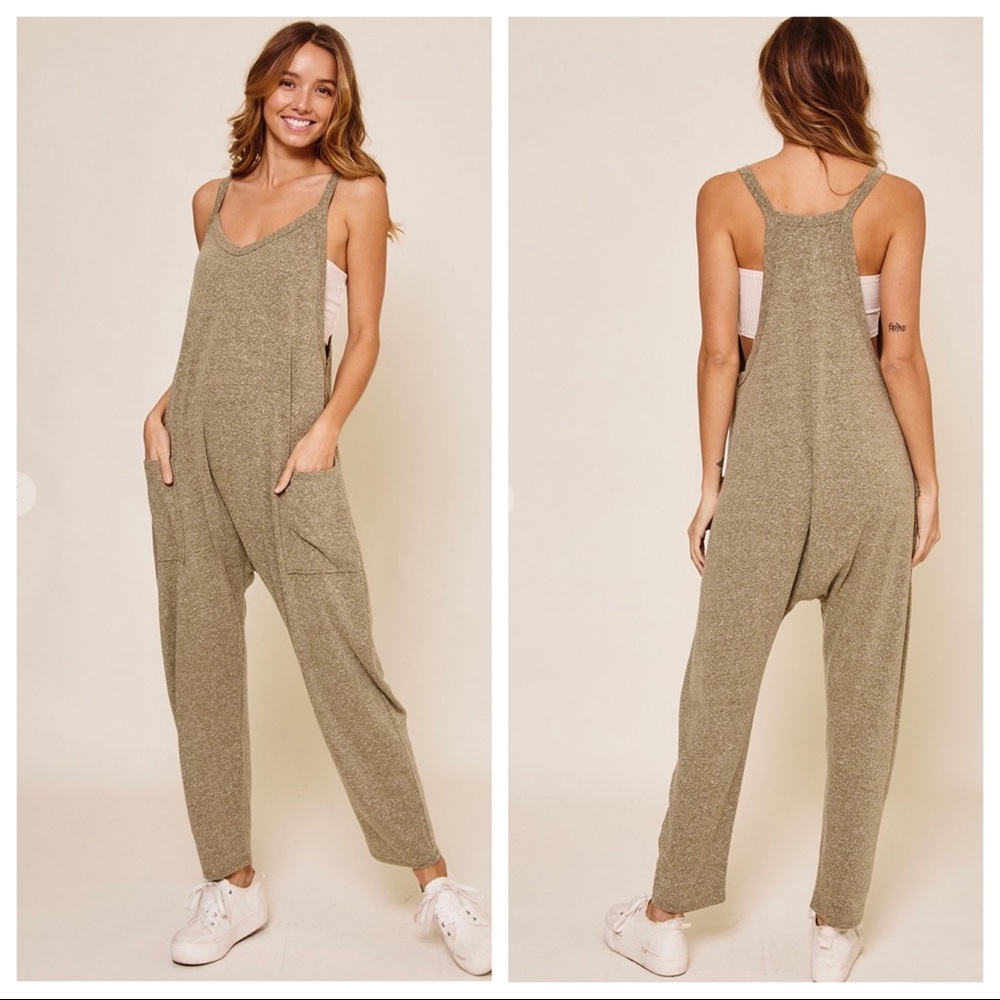 Rachel Favorite Boho Sleeveless Harem Jumpsuit - Picture 3 of 4